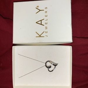 Silver/Black Heart-shaped Necklace